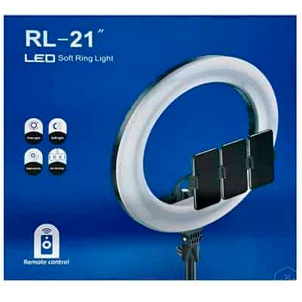 Trepied cu lampă Selfie Ring Light RL-21 533 mm Black  photo 8