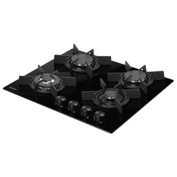 Plită încorporabilă pe gaz Hansa BHKS621700 Black Sticlă călită, Gratare: Fontă photo 2