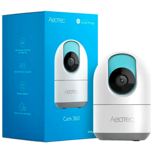 Cameră de supraveghere Aeotec Cam 360 White 1920 x 1080 / Fără fir photo 3