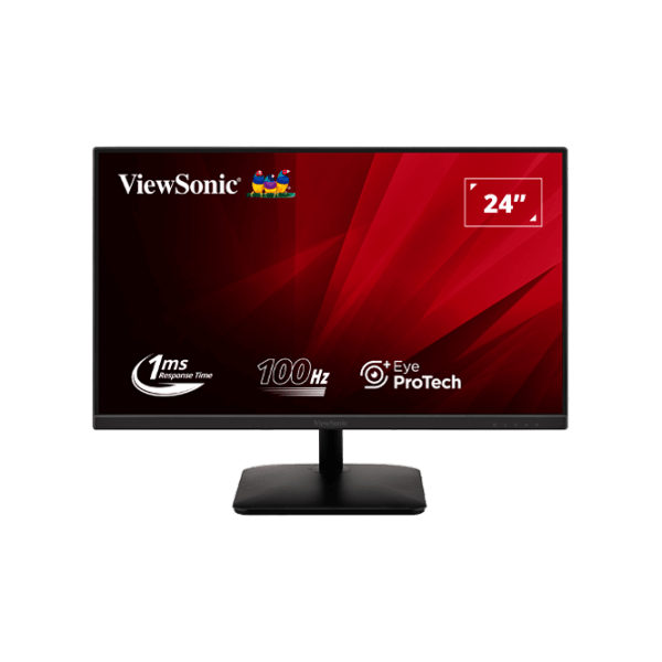 Монитор Viewsonic VA2408-MHDB Черный 23.8" Full HD VA LED photo 1