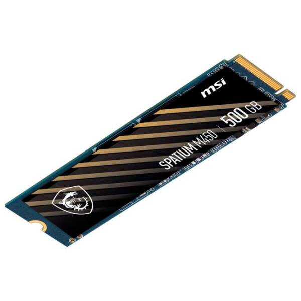 SSD MSI Spatium M450 M.2 NVMe 500 ГБ Скорость чтения: 3600 Мб/ с,Скорость записи: 2300 MБ/ с photo 2