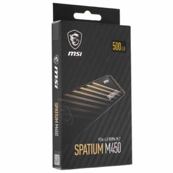 SSD MSI Spatium M450 M.2 NVMe 500 ГБ Скорость чтения: 3600 Мб/ с,Скорость записи: 2300 MБ/ с photo 4