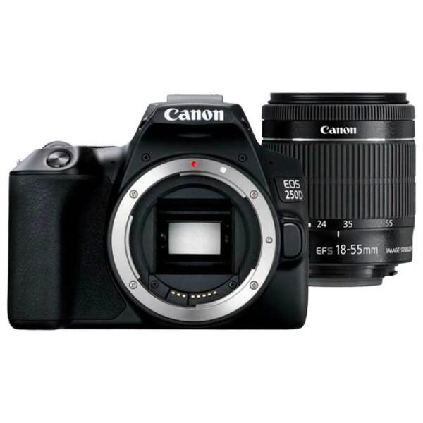 Cameră foto Canon EOS 250D + EF-S 18-55mm F4-5.6 IS STM + Kit Black CMOS, 24.2 MP, F 4.0 - F 5.6 photo 5