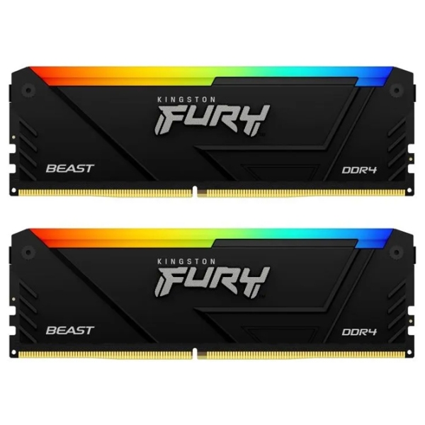 Memorie RAM 32 GB Kingston FURY Beast RGB SDRAM KF437C19BB12AK2/32 DIMM, DDR4, 3733 MHz photo 2