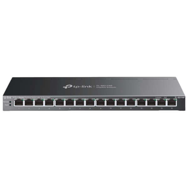 Switch TP-Link TL-SG116P Black 32 Gbit/ s photo 1
