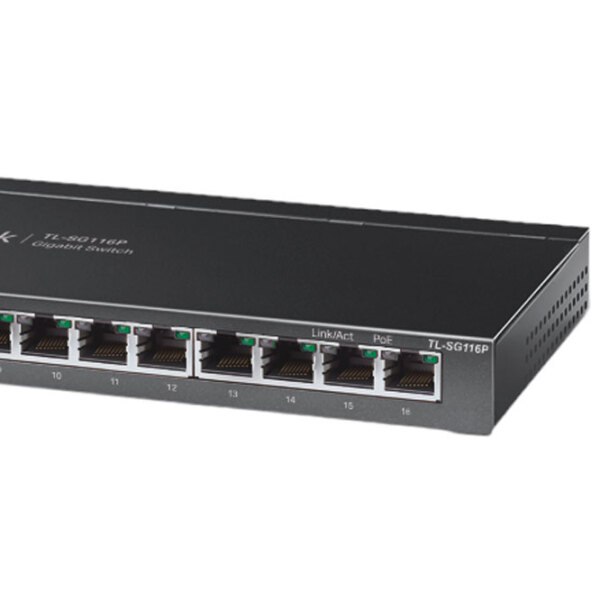 Switch TP-Link TL-SG116P Black 32 Gbit/ s photo 3