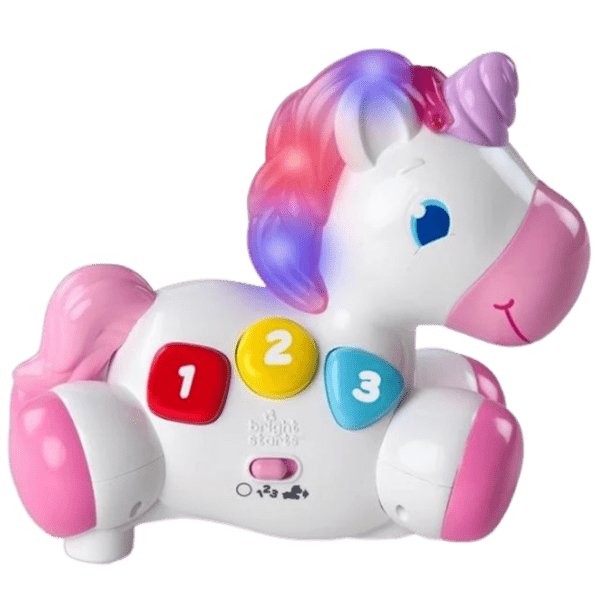 Интерактивная игрушка Bright Starts Rock & Glow Волшебный единорог 074451103078 Белый 0.6+ photo 1