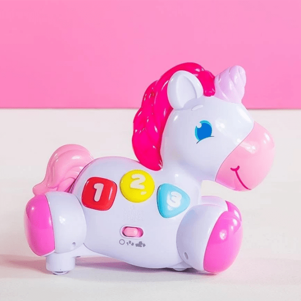 Интерактивная игрушка Bright Starts Rock & Glow Волшебный единорог 074451103078 Белый 0.6+ photo 2
