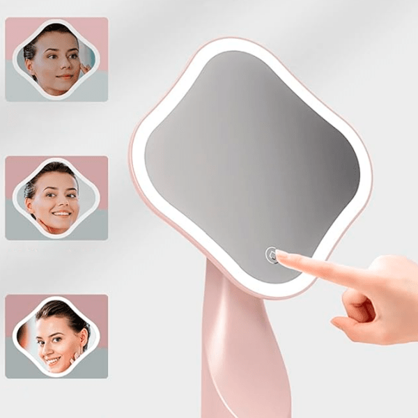 Oglindă de machiaj LED Mirror X300 Pink  photo 2