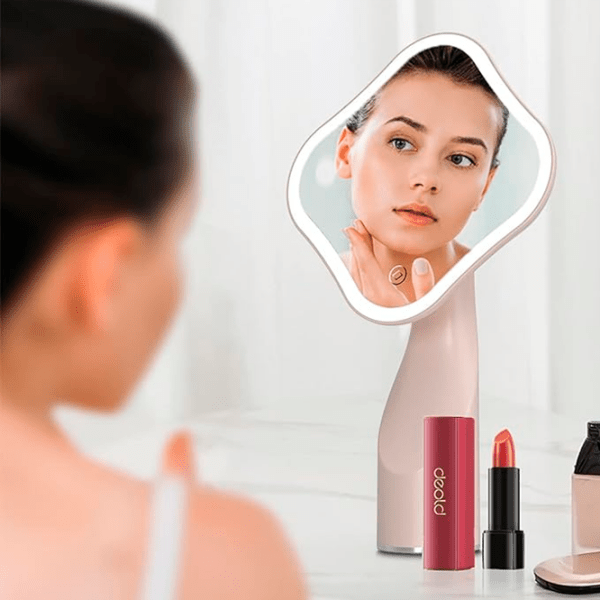 Oglindă de machiaj LED Mirror X300 Pink  photo 3