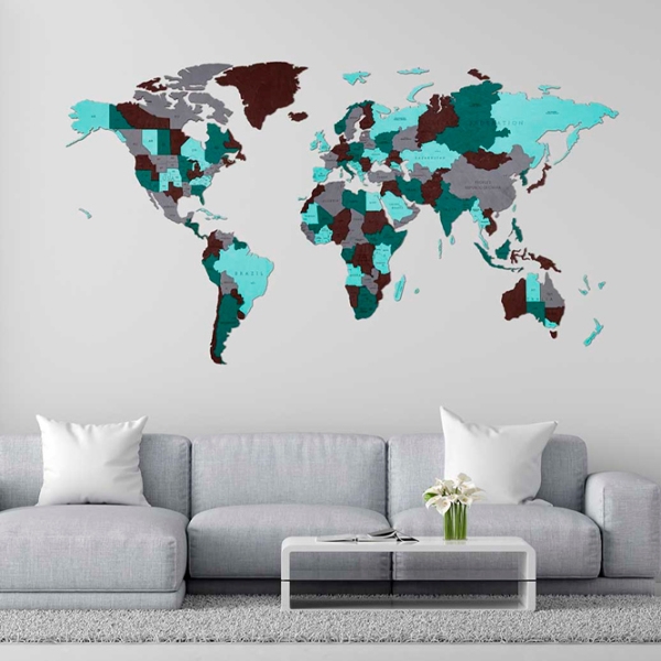 Пазл 3D Ewa Toys World Map Small (4815123002628) Количество деталей: 114, Рекомендуемый возраст: 14+ photo 4