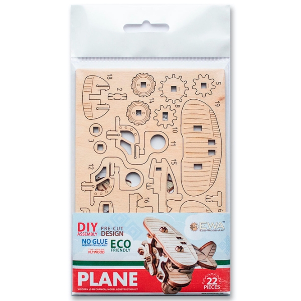 Пазл 3D Ewa Toys Plane (4815123000693) Количество деталей: 22, Рекомендуемый возраст: photo 6