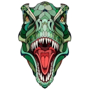 Пазл 2D Ewa Toys T-Rex S (4815123001881) Количество деталей: 80, Рекомендуемый возраст:
