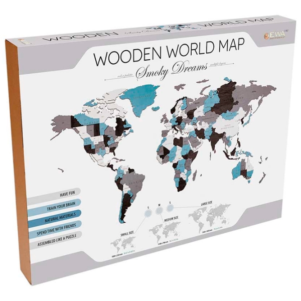 Пазл 2D Ewa Toys World Map S Smoky Dreams (4815123002635) Количество деталей: 114, Рекомендуемый возраст: 15+ photo 2