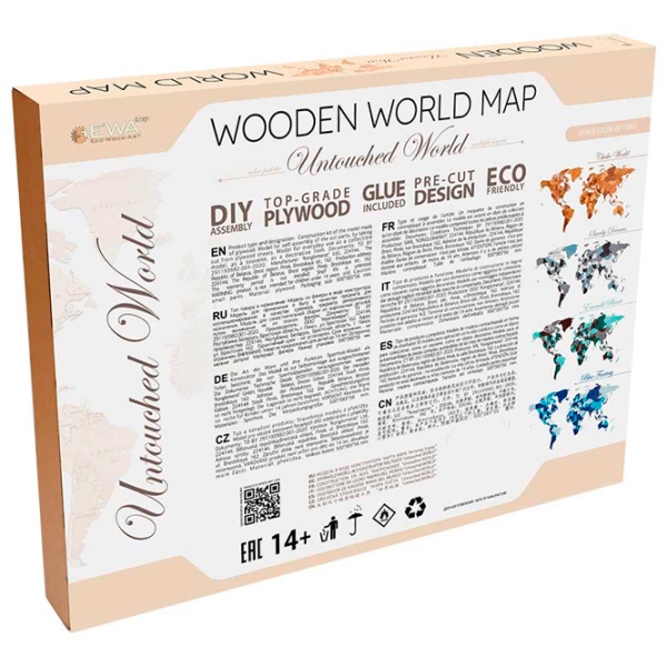Пазл 2D Ewa Toys World Map S Untouched World (4815123002734) Количество деталей: 114, Рекомендуемый возраст: 14+ photo 3