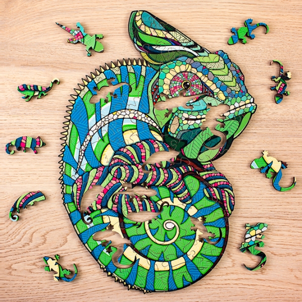 Пазл 2D Ewa Toys Chameleon S (4815123001867) Количество деталей: 80, Рекомендуемый возраст: 8+ photo 3