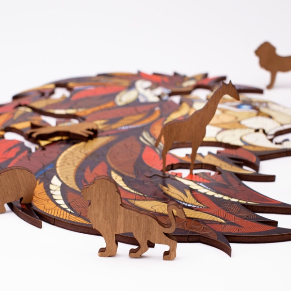 Пазл 2D Ewa Toys Lion S (4815123001874) Количество деталей: 80, Рекомендуемый возраст: 8+ photo 4