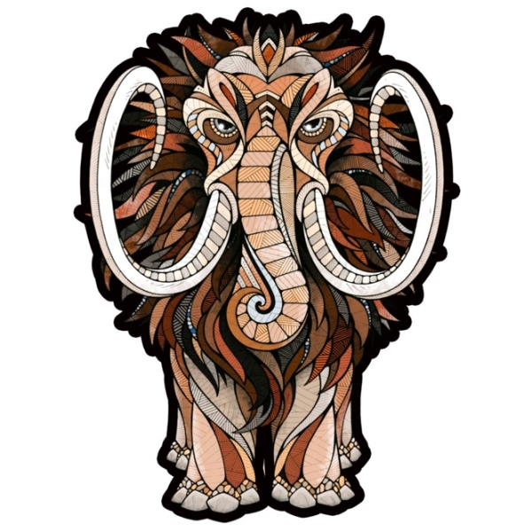 Пазл 2D Ewa Toys Mastodon S (4815123002260) Количество деталей: 80, Рекомендуемый возраст: 8+ photo 1
