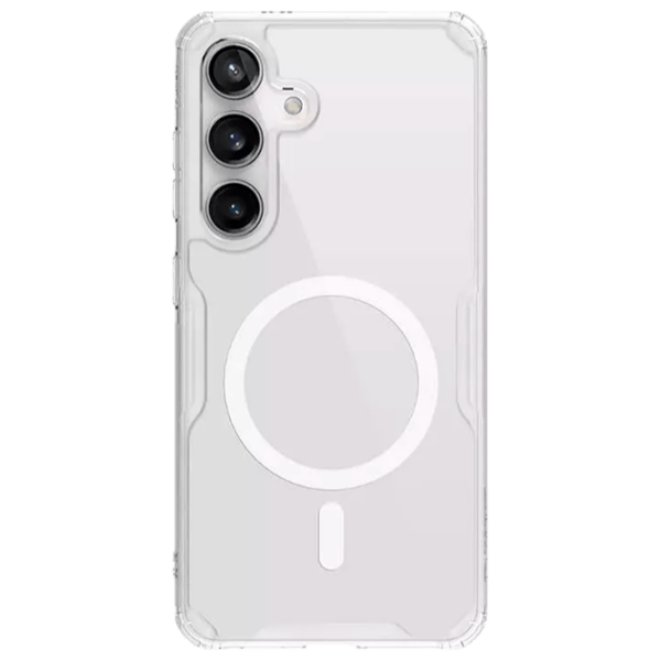 Чехол для смартфона Samsung Galaxy S24 Plus (Nillkin Magnetic) Прозрачный Белый Nillkin, PC, MagSafe Back photo 1