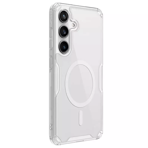 Чехол для смартфона Samsung Galaxy S24 Plus (Nillkin Magnetic) Прозрачный Белый Nillkin, PC, MagSafe Back photo 3