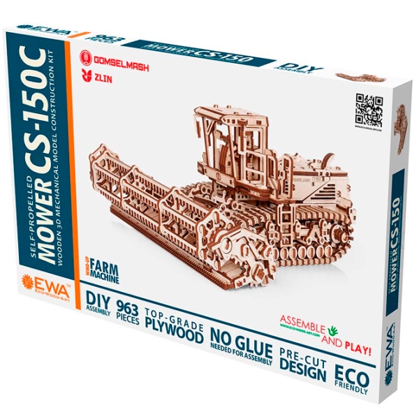 Puzzle 3D Ewa Toys Self-Propelled Mower CS-150C (4815123002932) Numărul de piese: 963, V&acirc;rsta recomandată: 14+ photo 14