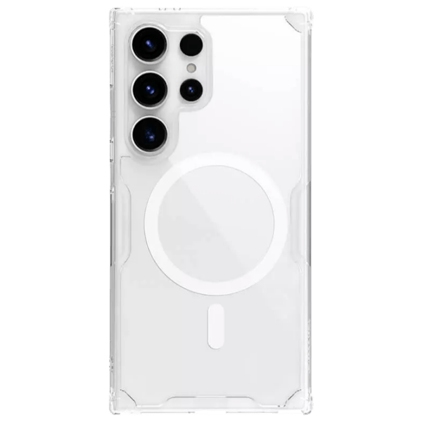 Чехол для смартфона Samsung Galaxy S24 Ultra (Nature Pro Magnetic) Прозрачный Белый Nillkin, PC, Back photo 1