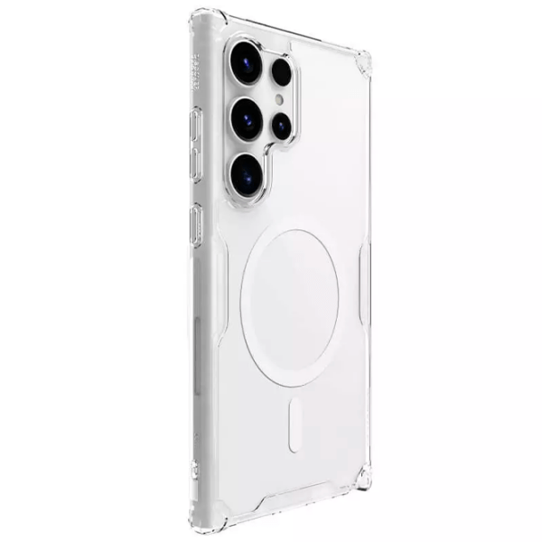 Чехол для смартфона Samsung Galaxy S24 Ultra (Nature Pro Magnetic) Прозрачный Белый Nillkin, PC, Back photo 2