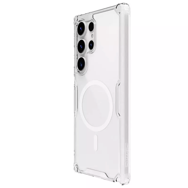 Чехол для смартфона Samsung Galaxy S24 Ultra (Nature Pro Magnetic) Прозрачный Белый Nillkin, PC, Back photo 3