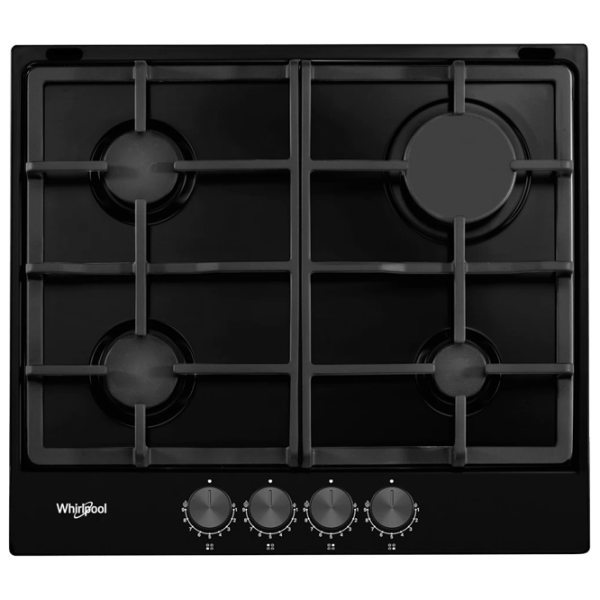 Plită încorporabilă pe gaz Whirlpool TGML 660 NB Black Oțel emailat, Gratare: Fontă photo 1