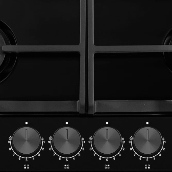 Plită încorporabilă pe gaz Whirlpool TGML 660 NB Black Oțel emailat, Gratare: Fontă photo 3