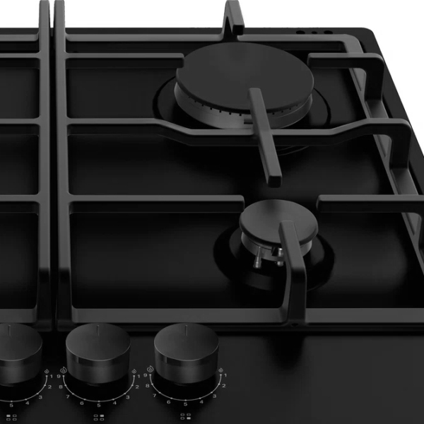 Plită încorporabilă pe gaz Whirlpool TGML 660 NB Black Oțel emailat, Gratare: Fontă photo 4