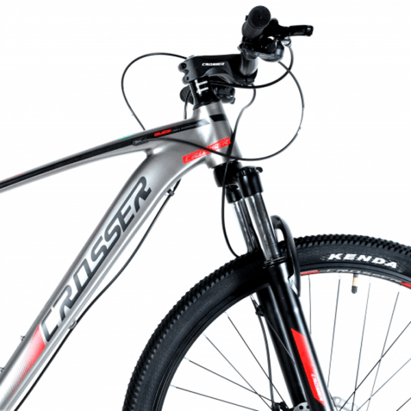 Bicicletă Crosser QUICK 29" 19" Gray Red Aluminiu / Pentru adulți photo 4