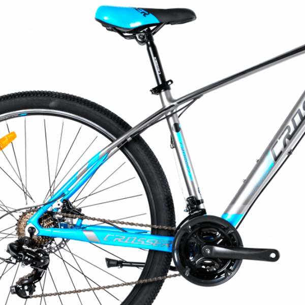 Bicicletă Crosser QUICK 29" 19" Gray Blue Aluminiu / Pentru adulți photo 3
