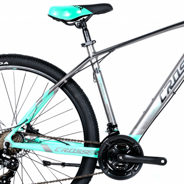 Bicicletă Crosser X880 29" 19" Gray Green Aluminiu / Pentru adulți photo 3