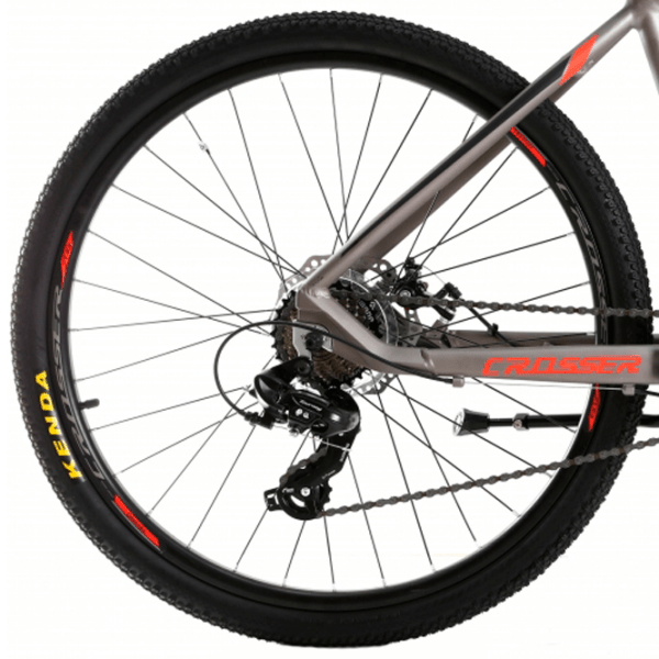 Bicicletă Crosser Solo 29" 21" Gray Red Aluminiu / Pentru adulți photo 2
