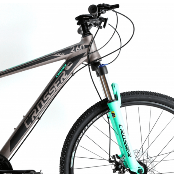 Bicicletă Crosser Solo 29" 21" Gray Green Aluminiu / Pentru adulți photo 4