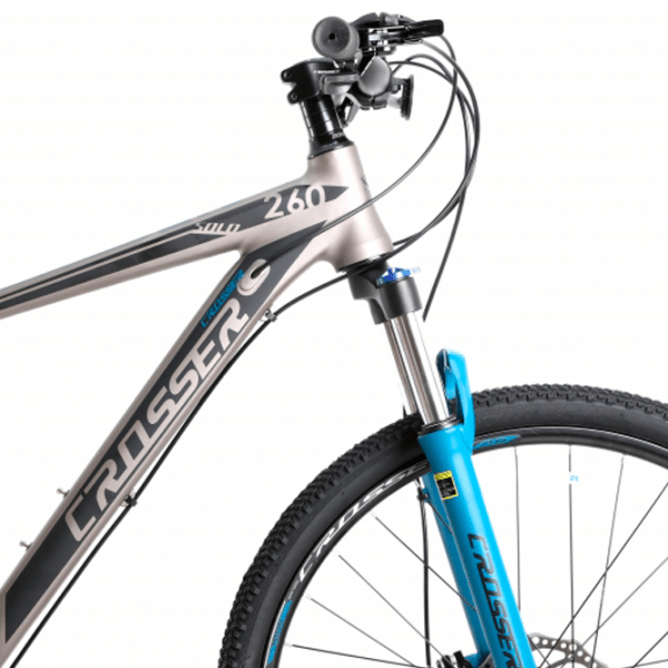 Bicicletă Crosser Solo 27.5" 21" Gray Blue Aluminiu / Pentru adulți photo 4