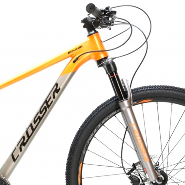 Bicicletă Crosser MT-036 29" 19" Black Orange Aluminiu / Pentru adulți photo 4