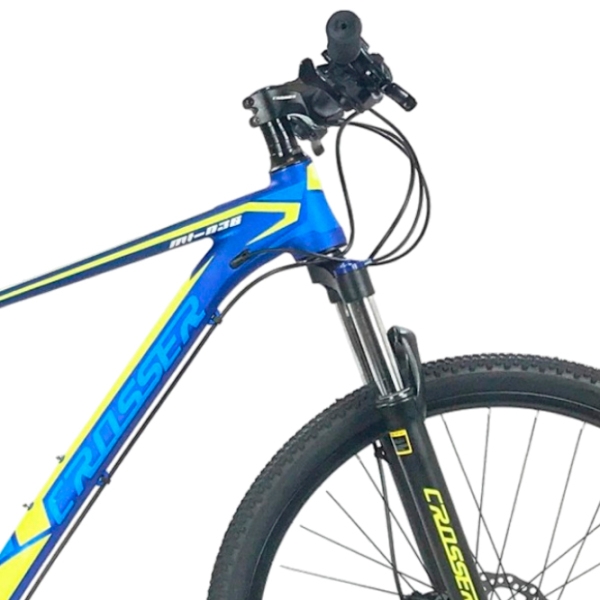 Bicicletă Crosser MT-036 29" 17" Blue Green Aluminiu / Pentru adulți photo 4
