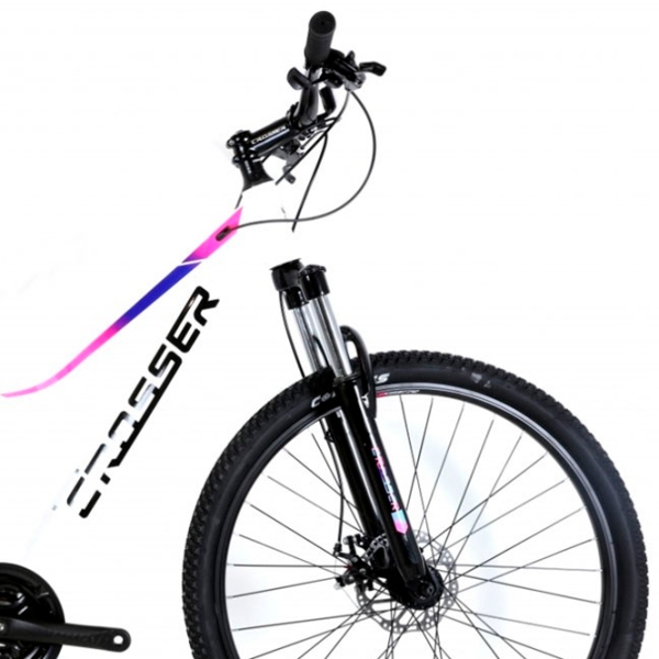Bicicletă Crosser X100 27.5" 15" White Pink Aluminiu / Pentru adulți photo 3