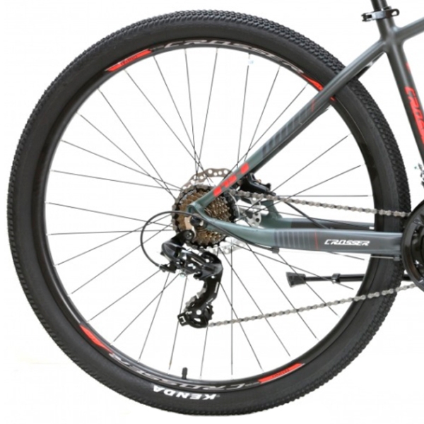 Bicicletă Crosser 075 29" 17" Black Red Aluminiu / Pentru adulți photo 2