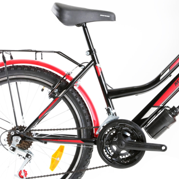 Bicicletă Mustang Sport 26" 16" Black Red Aluminiu / Pentru adulți photo 3