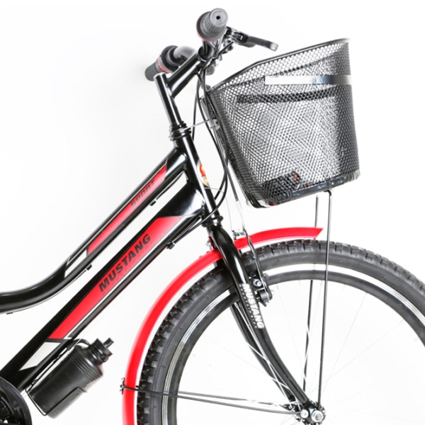 Bicicletă Mustang Sport 26" 16" Black Red Aluminiu / Pentru adulți photo 5