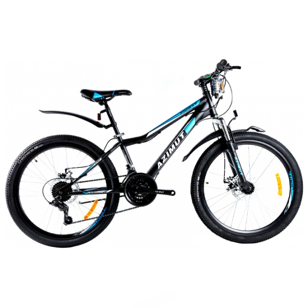 Bicicletă Azimut Stormer Forest 26" 16" Black Blue Oțel / Pentru adulți photo 1