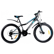 Bicicletă Azimut Stormer Forest 26" 16" Black Blue Oțel / Pentru adulți