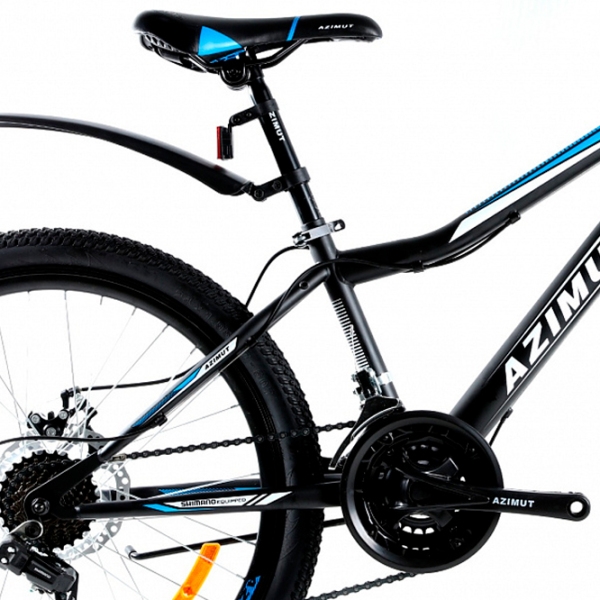 Bicicletă Azimut Stormer Forest 26" 16" Black Blue Oțel / Pentru adulți photo 3