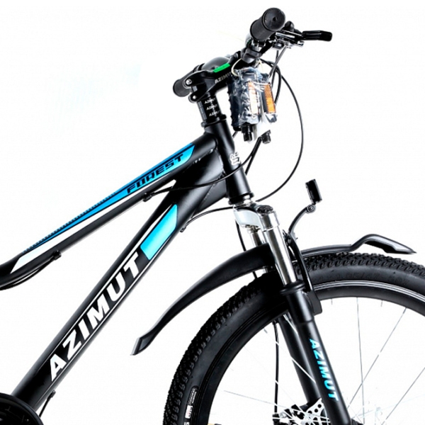 Bicicletă Azimut Stormer Forest 26" 16" Black Blue Oțel / Pentru adulți photo 4