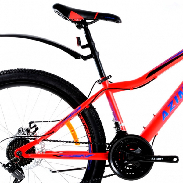 Bicicletă Azimut Stormer Forest 24" 16" Red Black Oțel / Pentru adulți photo 3