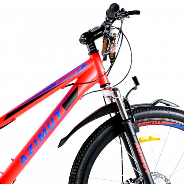 Bicicletă Azimut Stormer Forest 24" 16" Red Black Oțel / Pentru adulți photo 4