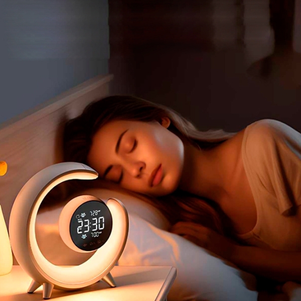 Ночник Desk lamp Double Alarm Clock Серебряный От сети photo 5
